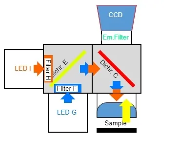 Prizmatix Template for Dual LED with Microscope System